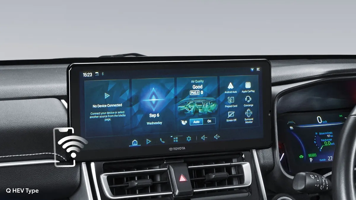 New 12.3" Head Unit with New In-Car Wifi & Entertainment System (All Q HEV & All V Type)
